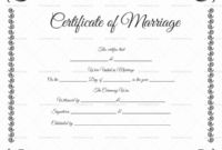 22+ Editable Marriage Certificate Templates (Word And Pdf Regarding Certificate Of Marriage Template