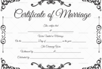 22+ Editable Marriage Certificate Templates (Word And Pdf Throughout Blank Marriage Certificate Template