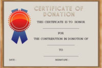 22 Legitimate Donation Certificate Templates For Your Next With Free Donation Certificate Template
