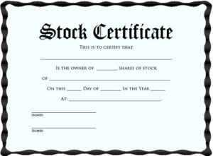 22+ Stock Certificate Templates Word, Psd, Ai, Publisher Inside Printable Stock Certificate Template Word