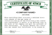 22+ Stock Certificate Templates Word, Psd, Ai, Publisher With Printable Stock Certificate Template Word
