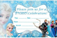 24+ Frozen Birthday Invitation Templates Psd, Ai, Vector Regarding Frozen Birthday Card Template