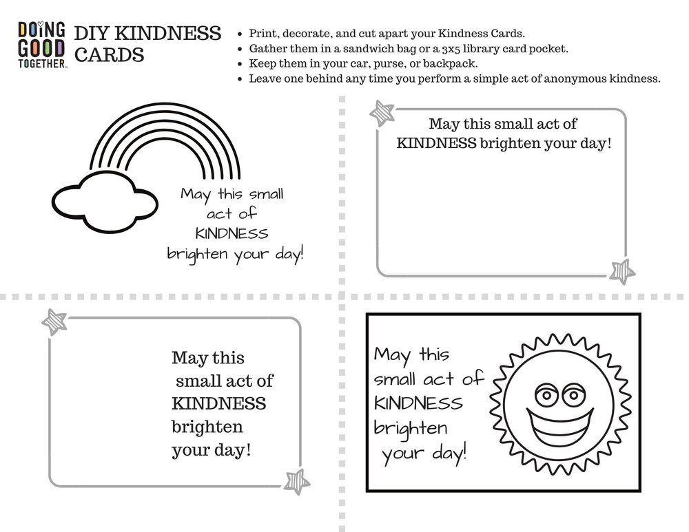 24+ Quick Acts Of Kindness — Doing Good Together™ Pertaining To Printable Random Acts Of Kindness Cards Templates