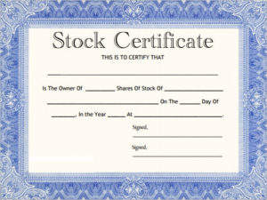 24+ Share Stock Certificate Templates Psd, Vector Eps Pertaining To Blank Share Certificate Template Free