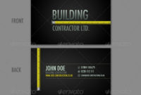 25+ Construction Business Card Template Psd And Indesign Pertaining To Quality Construction Business Card Templates Download Free