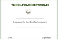 25 Free Tennis Certificate Templates Download, Customize Inside Tennis Certificate Template Free