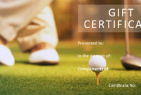 27 | Gift Certificate Templates | Gift Certificate Factory For Professional Golf Gift Certificate Template