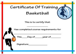 27 Professional Basketball Certificate Templates Free With Best Player Of The Day Certificate Template