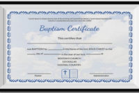 27+ Sample Baptism Certificate Templates Free Sample Inside Roman Catholic Baptism Certificate Template