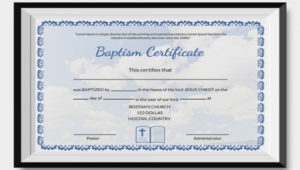 27+ Sample Baptism Certificate Templates Free Sample Intended For Quality Baptism Certificate Template Download