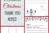 3 Free Printable Christmas Thank You Notes For Kids | Free Regarding Quality Christmas Thank You Card Templates Free
