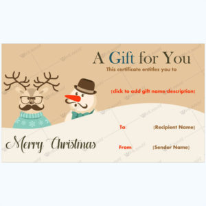 30+ Christmas Gift Certificate Templates Best Designs (Word) With Merry Christmas Gift Certificate Templates