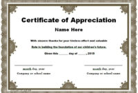 30 Free Certificate Of Appreciation Templates And Letters Throughout Printable Certificates Of Appreciation Template