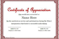 30 Free Certificate Of Appreciation Templates And Letters With Formal Certificate Of Appreciation Template