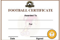 30 Free Printable Football Certificate Templates Awesome In Professional Football Certificate Template