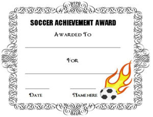 30 Soccer Award Certificate Templates Free To Download Within Professional Soccer Award Certificate Templates Free