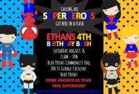 30+ Superhero Birthday Invitation Templates Psd, Ai | Free Intended For Free Superhero Birthday Card Template