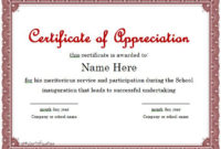 31 Free Certificate Of Appreciation Templates And Letters Intended For Certificate Of Appreciation Template Doc