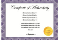 37 Certificate Of Authenticity Templates (Art, Car With Regard To Certificate Of Authenticity Template