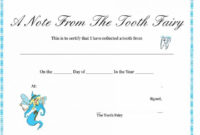 37 Tooth Fairy Certificates & Letter Templates Printable Intended For 11+ Free Tooth Fairy Certificate Template