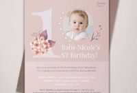 38+ First Birthday Invitation Templates – Word, Psd, Vector Throughout Printable First Birthday Invitation Card Template