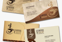 4 Business Card Templates For Coffee Shops | Grafis With Regard To Coffee Business Card Template Free