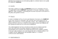 4+ Credit Policy Templates Word Excel Templates Intended For Company Credit Card Policy Template