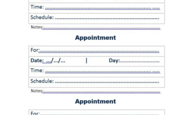40+ Appointment Cards Templates &amp; Appointment Reminders Inside Medical Appointment Card Template Free