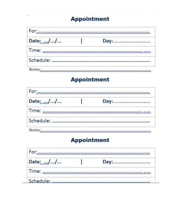 40+ Appointment Cards Templates &amp; Appointment Reminders Inside Medical Appointment Card Template Free