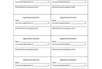 40+ Appointment Cards Templates & Appointment Reminders Throughout Medical Appointment Card Template Free