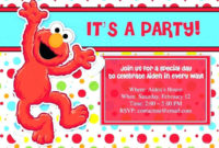 40 Customize Our Free Elmo Birthday Invitation Template For With 11+ Elmo Birthday Card Template