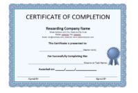 40 Fantastic Certificate Of Completion Templates [Word Pertaining To Best Certificate Of Completion Template Word