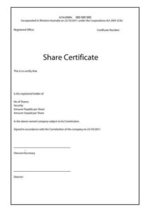 40+ Free Stock Certificate Templates (Word, Pdf) ᐅ Template Pertaining To Professional Share Certificate Template Australia