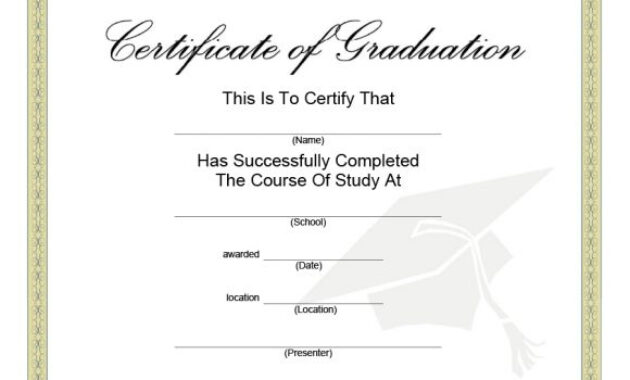 40+ Graduation Certificate Templates &amp; Diplomas Printable In Professional College Graduation Certificate Template