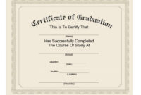 40+ Graduation Certificate Templates & Diplomas Printable Intended For 11+ Graduation Certificate Template Word