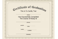 40+ Graduation Certificate Templates & Diplomas Printable With College Graduation Certificate Template