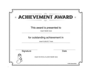 40 Great Certificate Of Achievement Templates (Free Within Free Certificate Of Attainment Template