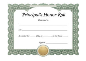 40+ Honor Roll Certificate Templates &amp;amp; Awards Printable With Honor Roll Certificate Template