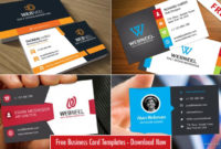 40 Professional Free Business Card Templates With Source In Free Complimentary Card Templates