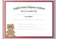40+ Real & Fake Adoption Certificate Templates Printable In Quality Pet Adoption Certificate Template