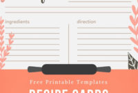 40 Recipe Card Template And Free Printables – Tip Junkie With Free Fillable Recipe Card Template