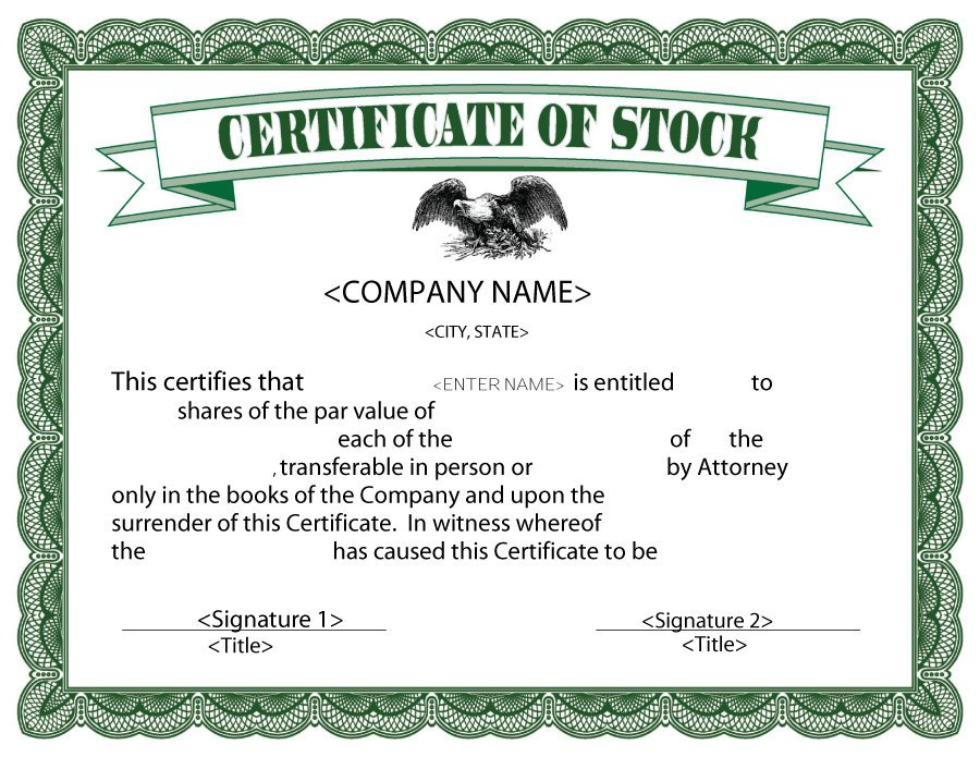41 Free Stock Certificate Templates (Word, Pdf) Free In Free Stock Certificate Template Download