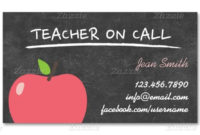 46 Best Teacher Business Card Template Free Download In In Business Cards For Teachers Templates Free