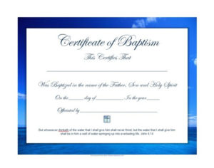 47 Baptism Certificate Templates (Free) Printable Templates Pertaining To Free Baptism Certificate Template Word