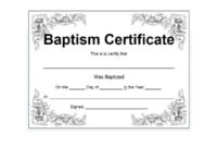 47 Baptism Certificate Templates (Free) Printable Templates Within Quality Baptism Certificate Template Download