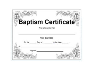 47 Baptism Certificate Templates (Free) Printable Templates Within Quality Baptism Certificate Template Download