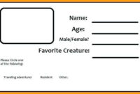 48 Printable Id Card Template On Word In Word With Id Card Within 11+ Id Card Template For Kids