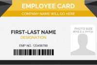 5 Best Employee Id Card Format In Word | Microsoft Word Id In Professional Employee Card Template Word