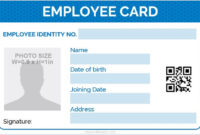 5 Best Employee Id Card Format In Word | Microsoft Word Id Throughout Professional Employee Card Template Word