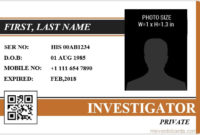 5 Best Investigator Id Card Templates Ms Word | Microsoft Intended For Professional Spy Id Card Template